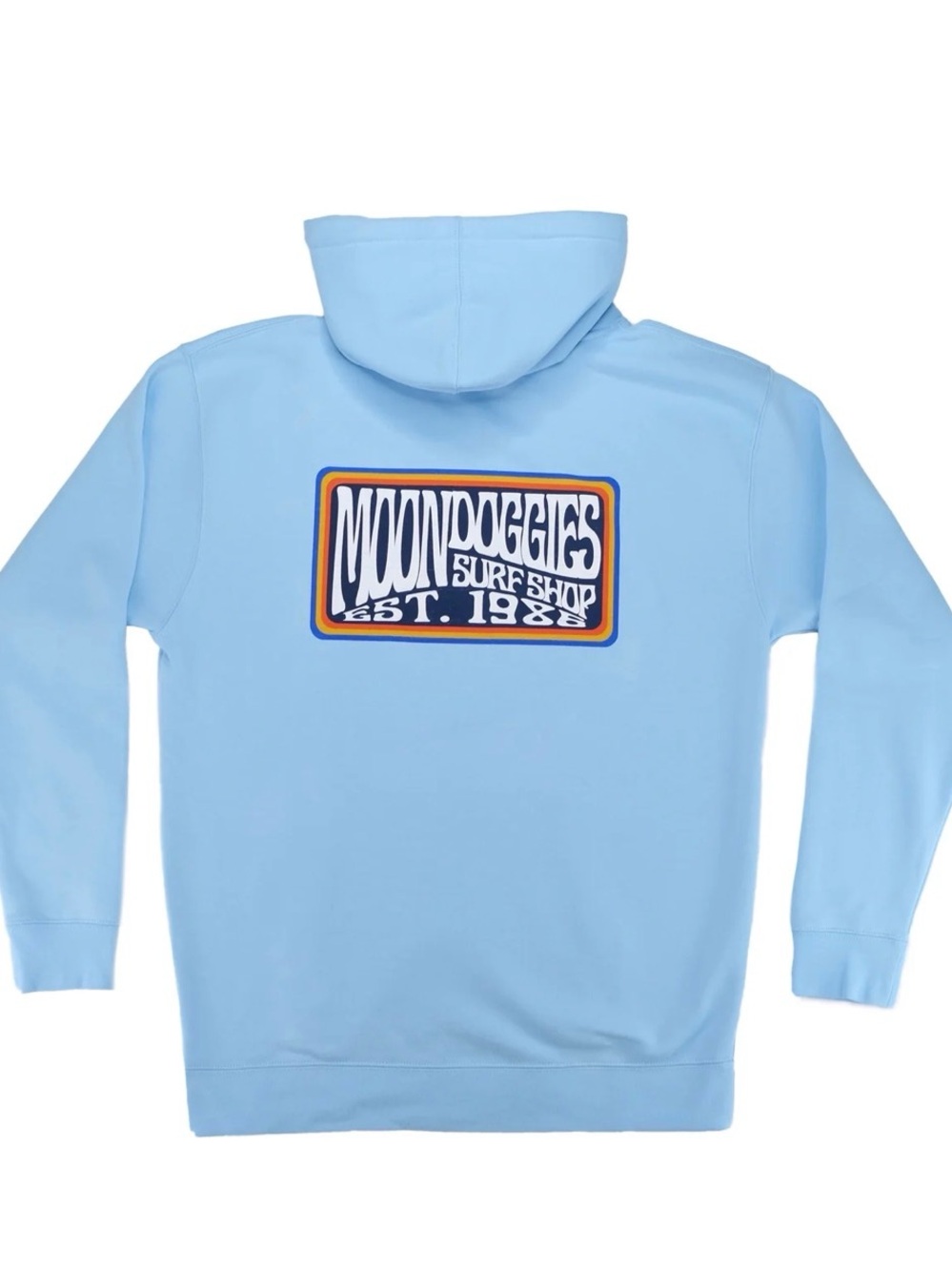 Light Blue Pullover Hoodie - Men's Logo Back Hoodie